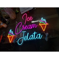 Neon Flex Custom | LED Neon Flex | Neon Sign | Dekorasi Kamar Neon Flex Sign Custom LED Papan Nama D