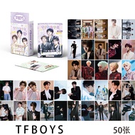 TFBOYS Laser Small Card Box 50 Pieces 1 Box Wang Yuan Wang Junkai Yi Yang Qianxi Album Small Card Fl