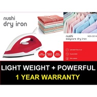 NUSHI STEAM IRON WRINKLES FAST IRON - 1400W - SG PLUG - SAFETY MARK - NDI -3014 [ 1 YEAR WARRANTY ]