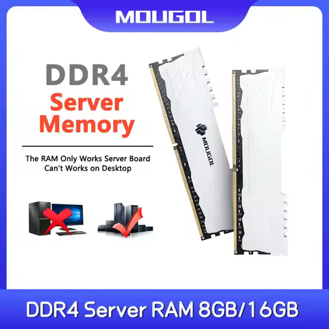 MOUGOL DDR4 8GB 16GB Server Memory RAM Heatsink 2133 2400 3200MHz REG ECC RAM DDR4 2Rx4 PC4-2133P 1.