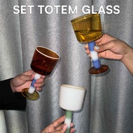 Sardine - Set Totem glass แก้ว 3 ใบ 3 สี Amber-Yellow-White
