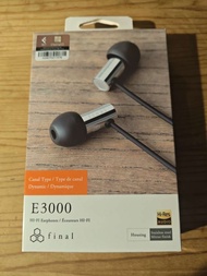 Final Audio E3000 Hi-Res 動圈單元3.5mm入耳式有線耳機香港行貨有單有保養到2027年3月