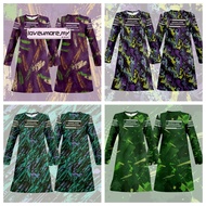 Baju Jersey Labuh Jersey Muslimah Batik Baju sukan Muslimah Dewasa Perempuan Jersi Lengan Panjang Mu