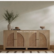 Teak mix rattan Buffet, TV Buffet, minimalist TV Buffet