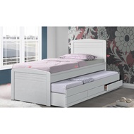 Single Bed With Pull Out Single 3 Drawers / Super Single Bed With Pull Out Single 3 Drawers