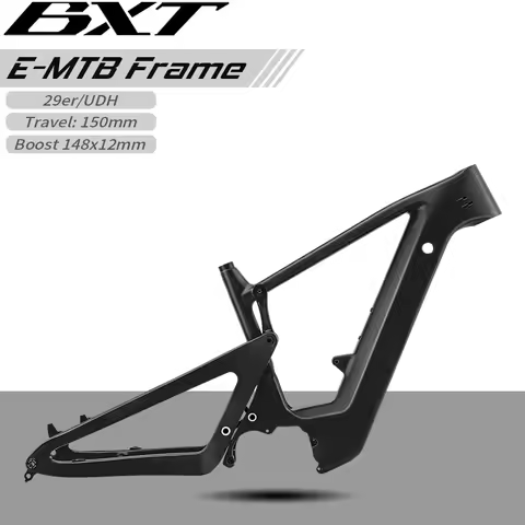 BXT 29er E-MTB Bike Carbon Frame, Full Suspension frame Travel 150mm AM Bike Carbon Frame