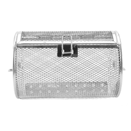 Z9Stainless Steel Grill Roaster Drum Oven Basket Bakeware Oven Roast Baking Rotary Nuts Basket BBQ G