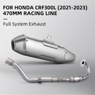 For Honda Off road CRF300 CRF300F CRF300L CRF300 2021-2023 Motorcycle Full Exhaust Muffler System