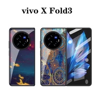X Fold 3 Casing Case for Vivo X Fold3 Pro X Fold2 X Fold Totem Gear Fish Pattern Glass Hard Mobile Phone Case Cover