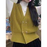 winter vest woman vest Autumn Design Sense Niche Sweater Vest Knitted Vest