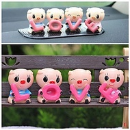 Bộ 4 Tượng Hình Heo LOVE Dễ Thương Trang Trí Phòng Làm Việc , Taplo Ô Tô - Hàng Chính Hãng