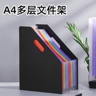 Slanted mouth, stand-up accordion bag a4Large-capacity student test paper storage and organization b