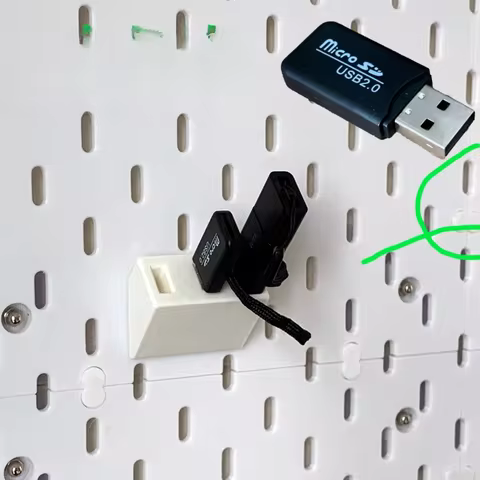 Skadis Pegboard USB Drive Holder Wall Mount Storage Organizer for Flash Drives Compact Space Saving 