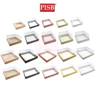 R050311/12/13/57/581 Transparent Cake Box Square Glitter PVC Box Kotak Kek Kotak Hantaran Transparen