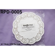 Rpd-0005 Round Paper doyleys Round doyleys Paper 7.50 "
