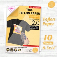 TransOurDream กระดาษเทฟล่อนเคลือบเงาสำหรับเสื้อยืดถ่ายเทความร้อน (10 แผ่น, ขนาด A4(8.5*11 นิ้ว)) แผ่
