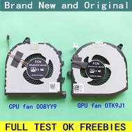 CPU GPU Cooler fan for Dell Precision 5530 M5530 XPS 15 9570 0MV340 XPS15 7590 008YY9 0TK9J1 FJ6J FK