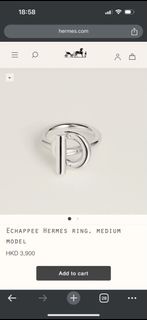 Hermes Echappee ring size55 全新 925純銀 愛馬仕 禮物 戒指