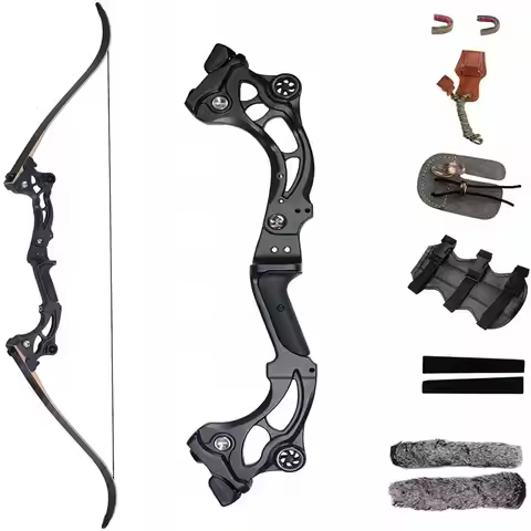 64inch Takedown Recurve Bow Metal Riser 30-60Lbs Right Handed for Archery Hunting Professional Compe