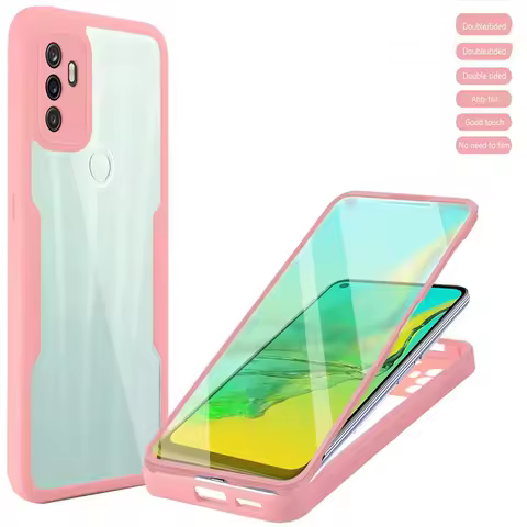 360 Full Body Protection Case For OPPO A2 A5 A9 2020 A15 A32 A33 A35 A36 A52 A53 A54 A55 Double Side