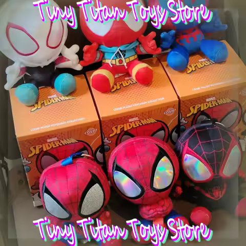 Marvel Hot Blind Box Spider-Man Hot Mystery Box Bag Pendant Cosbi Figures Plush Dolls Charms Surpris