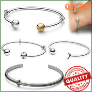 QIVBP Luxury 14K Gold Sun &amp; Moon Open Bangle Original Brand Moment Bracelet Fit 925 Sterling Silver Charm Girl Jewelry Set Accessories VMZIP