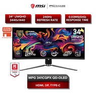 MSI MPG 341CQPX QD-OLED 34" | 3440X1440 | 0.03MS | 21:9 | UWQHD | 240HZ | QD-OLED | HDR | CURVED GAM