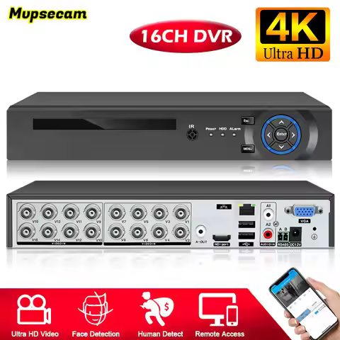 Xmeye Smart 16CH AHD/CVI/XVI/IP AHD DVR H.265 6IN1 Hybrid 4K CCTV Digital Video Recorder For 8MP 5MP