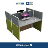 SUNON VERA MEJA KANTOR KUBIKEL 2S - IRON WOOD