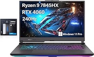 ASUS ROG Strix G17 17.3" QHD 240Hz Gaming Laptop, AMD Ryzen 9-7845HX, 64GB DDR5 RAM, 2TB PCIe SSD, NVIDIA GeForce RTX 4060, RGB Backlit Keyboard, Win 11 Pro, Gray, 32GB Hotface USB Card