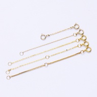 18K Gold Extension Chain Bracelet Necklace Extension Chain K Gold Au750 Tail Chain Safety Chain Colo