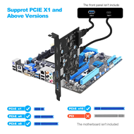 ULS-6210 6-Port USB PCIe Card PCI Express to Type C(2) USB Type-A(2) Expansion Card