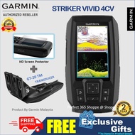 🇲🇾 Garmin Striker Vivid 4CV - CHIRP Marine GPS & ClearVü Sonar c/w GT20-TM transducer