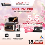 DDPAI Z60 Pro 4K HDR Dual Sony Starvis 2 Front & Rear Super Capacitor GPS Dash Cam with 4G Connectiv