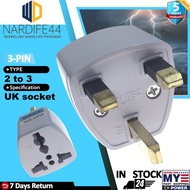 2-pin to 3-pin adapter plug socket adapter UK plug