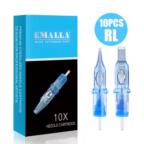 10pcs EMALLA Eliot Tattoo Cartridge Needles 1/3/7/9/11RL Round Liner Disposable Sterilize Tattoo Nee