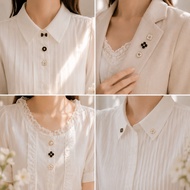 [10 PCS] Pin Kancing Bros Hijab Kerah Baju Manset Kemeja Blouse Cardigan Bros Jilbab Aksesoris Wanit