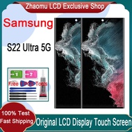 Original AMOLED Samsung Galaxy S22 Ultra 5G LCD Display Touch Screen With Frame Replacement