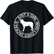 Just A Girl Who Loves Jackals Gift For Wo Coyote Wolf T-Shirt