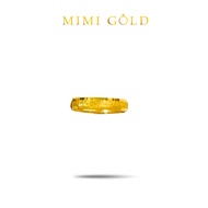 Cincin Belah Rotan Pasir Hollow Emas 916 0.6cm(N)
