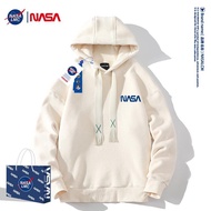 เสื้อแจ็คเก็ต NASA Hoodie Men's Ins Loose  NASA HOOdie Men's ins loose clothing coat black L