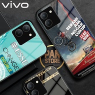 Softcase Glossy Glass Case Vivo Y36/Y78 2023 Latest [SK-26] Casing Handphone Y76 5G 2023 - Handphone Protector - Cellphone Accessories - Case Handphone Vivo Y36 2023- Glass Glass - Panstore