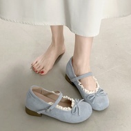 3 Colors Mary Jane Shoes Round Toe Retro Bow Buckle Shoes Gentle Fairy Lace Evening Evening Shoes X6