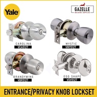 Yale Cylindrical Entrance / Privacy Door Knobset Lock Set Door Knob Lockset Heavy Duty Push Button