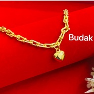 Jg GOLD SADUR 24K BRACELETS / HAND BRACELET / BUDAK HAND CHAIN HARDWARE + 1 LOVE