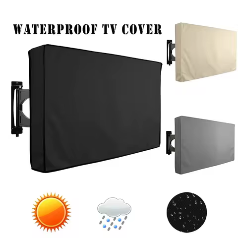 Outdoor TV Cover Garden Patio Waterproof Anti-Dust Cover Black Grey Beige 3 Colors LCD Protect Bag T