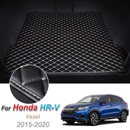 Leather Car Trunk Mat for Honda HR-V Vezel 2015-2020 Cargo Liner Trunk Floor Pad Carpet Car Accessor