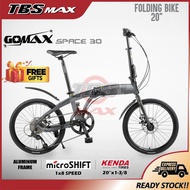 GOMAX SPACE 30 20"(451) MICROSHIFT 8 Speed Aluminum Folding Bike / Basikal Lipat Aluminum
