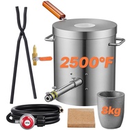 Propane Melting Furnace Kit, 8KG/18lbs Gas Metal Melting Furnace Kit, Foundry Home Kiln with Crucibl