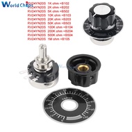 RV24YN20S 1K 2K 5K 10K 20K 50K 100K 200K 500K 1M ohm Single Turn Carbon Film Rotary Taper Potentiome